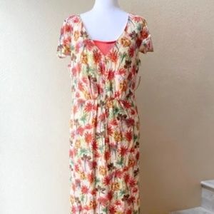 Women's Floral Maxi Dress Made in Paris France NAF NAF Size 10/ EU 42